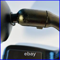 Lampe De Table En Bakélite Marron Et Verre Turquoise D'Époque Art Déco Années 30