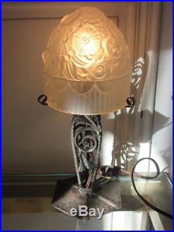 Lampe De Table Fer Forge Art Deco