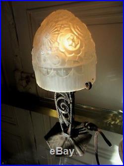 Lampe De Table Fer Forge Art Deco