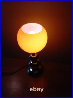 Lampe Design 60 70 Pop Art Deco Space Age Opaline Orange & Inox Vintage N° 1