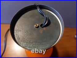 Lampe Design 60 70 Pop Art Deco Space Age Opaline Orange & Inox Vintage N° 2
