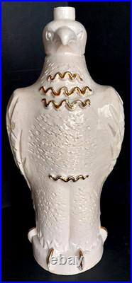 Lampe Design Céramique Craquele Art Deco Aigle Signé Sainte Radegonde Jouve