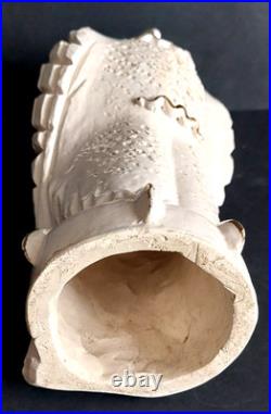 Lampe Design Céramique Craquele Art Deco Aigle Signé Sainte Radegonde Jouve