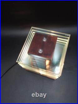 Lampe Desny Demeter Verre et Bois Réedidtion Art Déco Moderniste