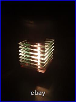 Lampe Desny Demeter Verre et Bois Réedidtion Art Déco Moderniste