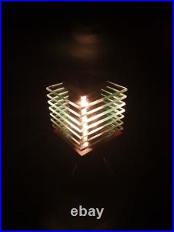 Lampe Desny Demeter Verre et Bois Réedidtion Art Déco Moderniste