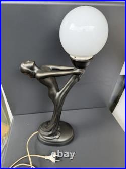 Lampe En Céramique Noir Style Art Déco