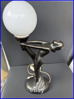 Lampe En Céramique Noir Style Art Déco