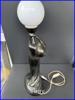 Lampe En Céramique Noir Style Art Déco