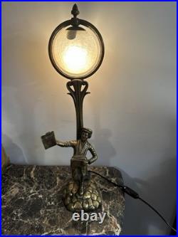 Lampe Époque Art Deco A. PUYT 52 Cm