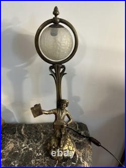 Lampe Époque Art Deco A. PUYT 52 Cm