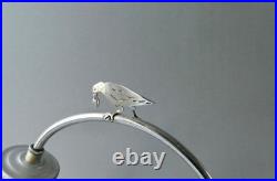 Lampe Fable de la Fontaine le Corbeau et le Renard, vers 1930 Art Deco, LW Paris