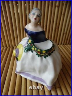 Lampe Femme porcelaine Art Déco signé Ernest Gazan Editions Etling Paris 1920