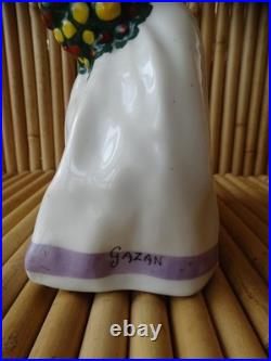 Lampe Femme porcelaine Art Déco signé Ernest Gazan Editions Etling Paris 1920