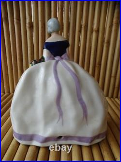 Lampe Femme porcelaine Art Déco signé Ernest Gazan Editions Etling Paris 1920