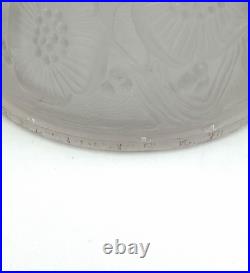 Lampe Fer Forgé Et Verre Moulé Pressé Fleurs Période Art Deco