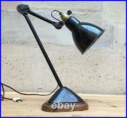 Lampe GRAS 206 SGDG Art Deco Bauhaus Industrial Factory Table Lamp 1920 1930