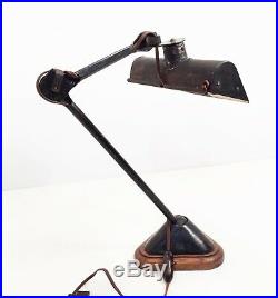 Lampe GRAS 206 SGDG réflecteur 1075 Art Deco Bauhaus Factory Table Lamp 1920