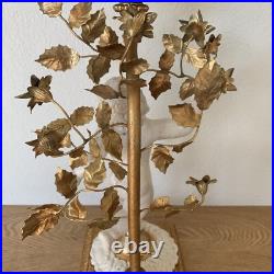 Lampe Globe Art Déco Verre Satiné PuttoBlanc Céramique Ancien