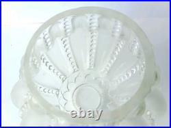 Lampe Globe Tulipe Cristal soufflé Givré Rand de Perle sur Pied en Albâtre Rose