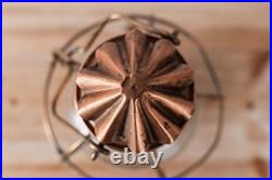 Lampe Lanterne Vintage Marine en Cuivre et en Verre Style 19ème Siècle