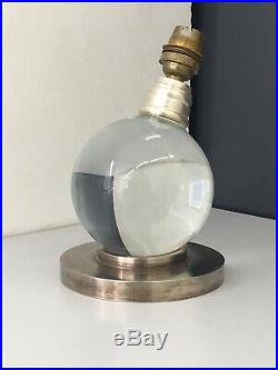Lampe Moderniste Ancienne JACQUES ADNET & BACCARAT Crystal Lamp Art Deco