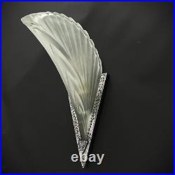 Lampe Murale Art Déco Vintage Original 1930, 1 Lumière, Verre Métal
