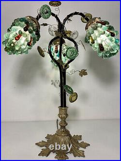 Lampe Murano avec grappes de raisin en verre style art déco