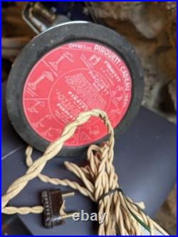 Lampe PIROUETT art déco 1930 câble tissu torsadé + prise + interrupteur