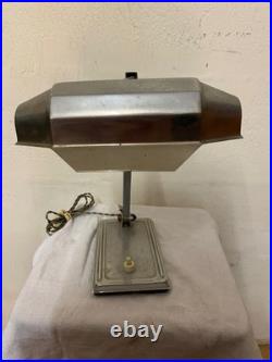 Lampe Pirouet Art Deco En Chrome Orientable Années 30 Lampe De Banquier Bureau