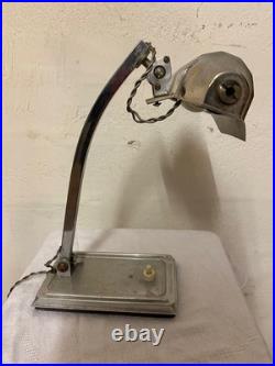 Lampe Pirouet Art Deco En Chrome Orientable Années 30 Lampe De Banquier Bureau