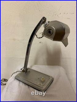Lampe Pirouet Art Deco En Chrome Orientable Années 30 Lampe De Banquier Bureau