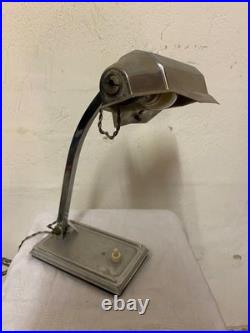 Lampe Pirouet Art Deco En Chrome Orientable Années 30 Lampe De Banquier Bureau