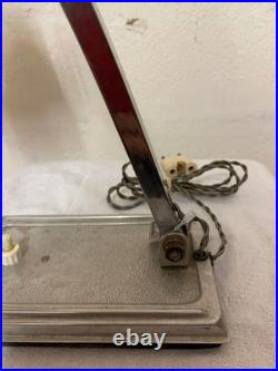 Lampe Pirouet Art Deco En Chrome Orientable Années 30 Lampe De Banquier Bureau