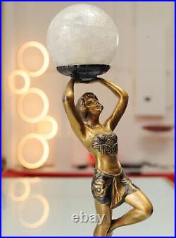 Lampe Sculpture Art Deco CIRCA 1920 Signée Bruns