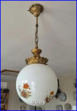 Lampe Suspension En Verre Massive Art Déco