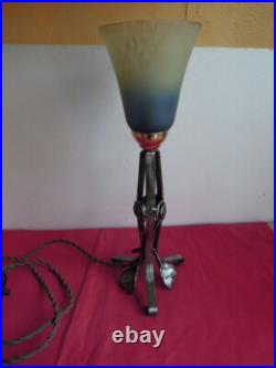 Lampe Veilleuse Fer Forgé art-déco 1930