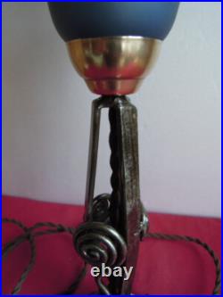 Lampe Veilleuse Fer Forgé art-déco 1930