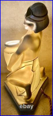 Lampe Veilleuse art déco, signée ARMAND GODARD & ALADIN FRANCE- modèle RARE