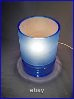 Lampe Verre Bleue SPACE AGE Époque Pop Art Deco 1960 70