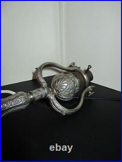 Lampe a Bascule en Bronze Argenté / Nickelé Art Déco