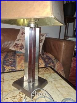 Lampe à Poser vintage ART DECO Style ROMEO REGA Altuglas Et Chrome SUPERBE
