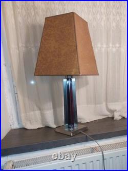 Lampe à Poser vintage ART DECO Style ROMEO REGA Altuglas Et Chrome SUPERBE