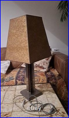 Lampe à Poser vintage ART DECO Style ROMEO REGA Altuglas Et Chrome SUPERBE