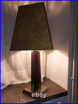 Lampe à Poser vintage ART DECO Style ROMEO REGA Altuglas Et Chrome SUPERBE