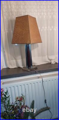 Lampe à Poser vintage ART DECO Style ROMEO REGA Altuglas Et Chrome SUPERBE