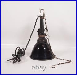 Lampe à Suspension Vintage Bauhaus Art Déco Lampe Atelier Industrielle black