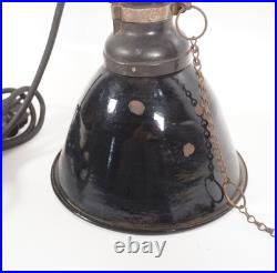Lampe à Suspension Vintage Bauhaus Art Déco Lampe Atelier Industrielle black