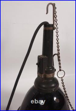 Lampe à Suspension Vintage Bauhaus Art Déco Lampe Atelier Industrielle black