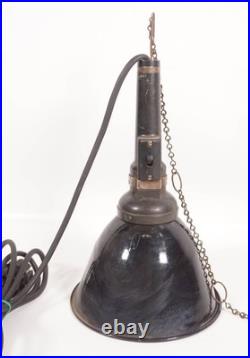 Lampe à Suspension Vintage Bauhaus Art Déco Lampe Atelier Industrielle black